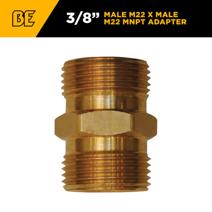 Male M22 x Male M22 MNPT Adapter Fitting