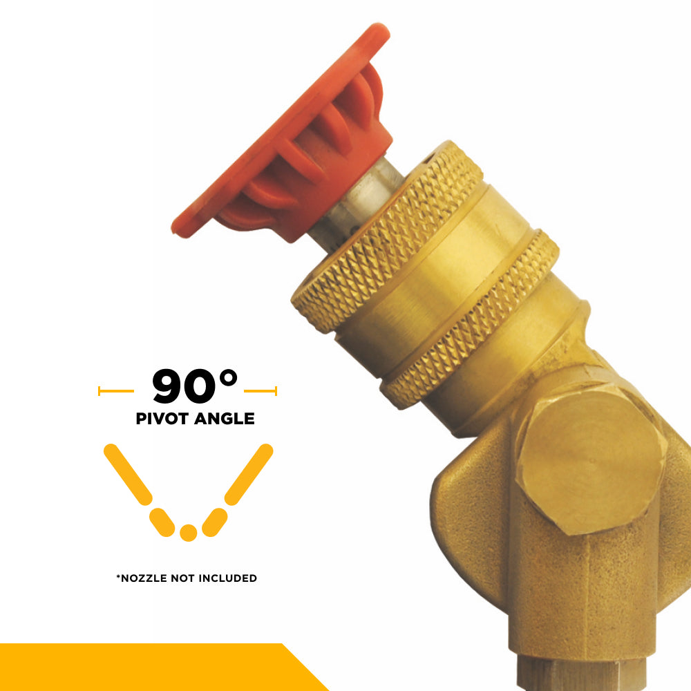 COUPLEUR, PIVOT, ARC À 90 DEGRÉS, 1/4" QC
