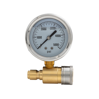 5000PSI 2.5" Pressure Gauge Kit with 3/8" Quick Connect