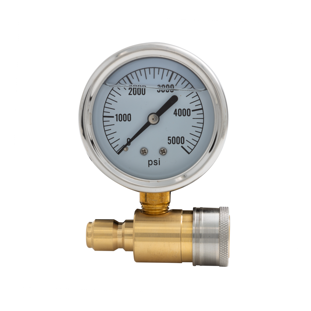 5000PSI 2.5" Pressure Gauge Kit with 3/8" Quick Connect