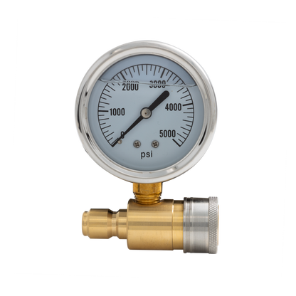 5000PSI 2.5" Pressure Gauge Kit with 3/8" Quick Connect