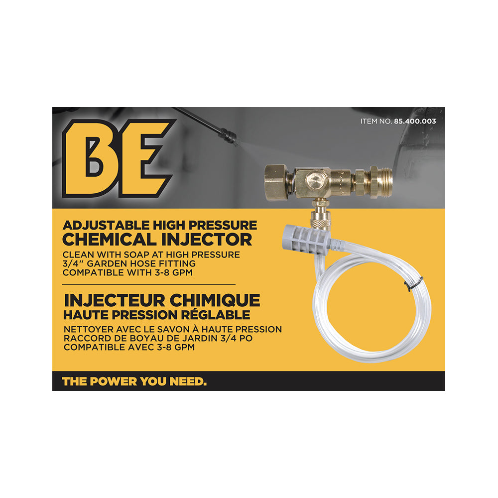 Injecteur Haute Pression 5000 PSI Laiton/acier Inox - Tuyau 9,8 Pieds - Pour Produits Chimiques - Neuf