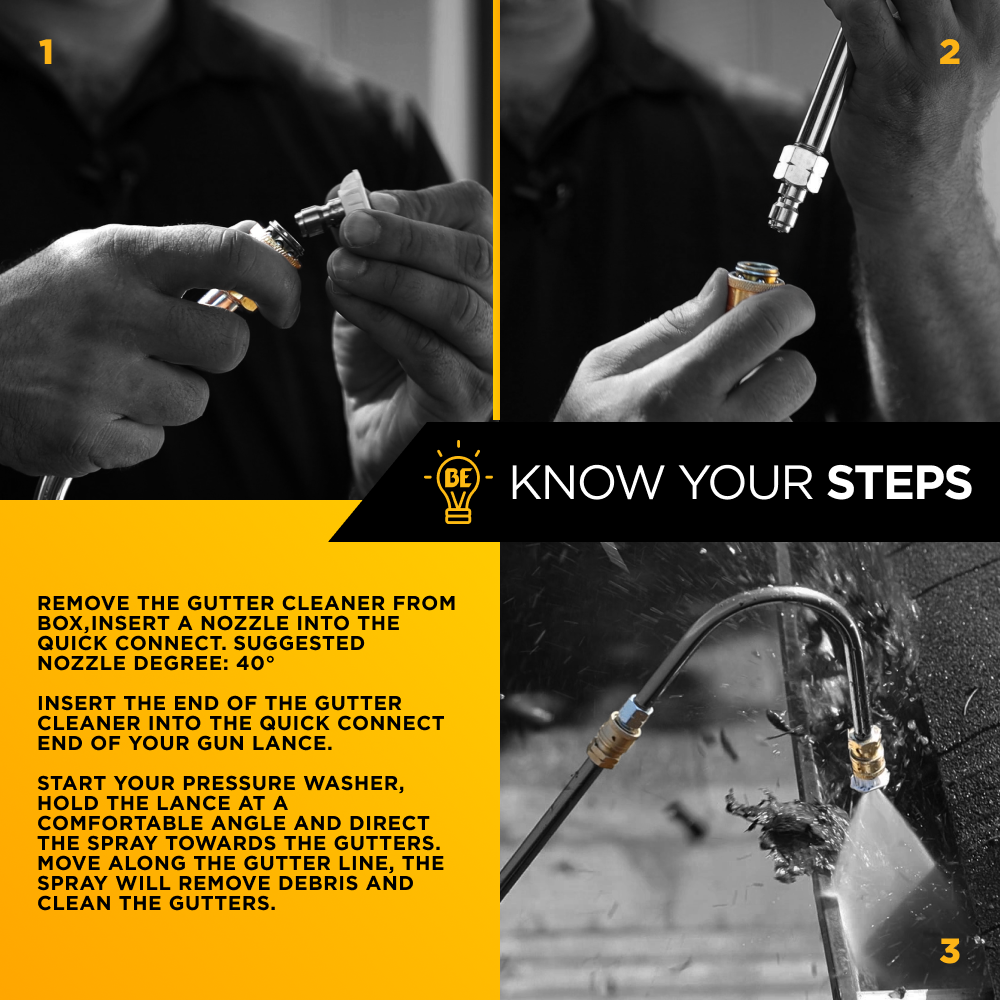 Gutter Cleaner Pressure Washer Wand Attachment