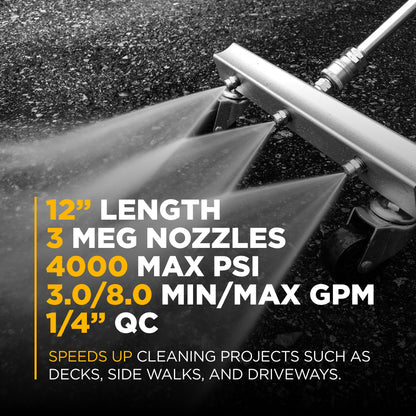 12" Pressure Washer Water Broom