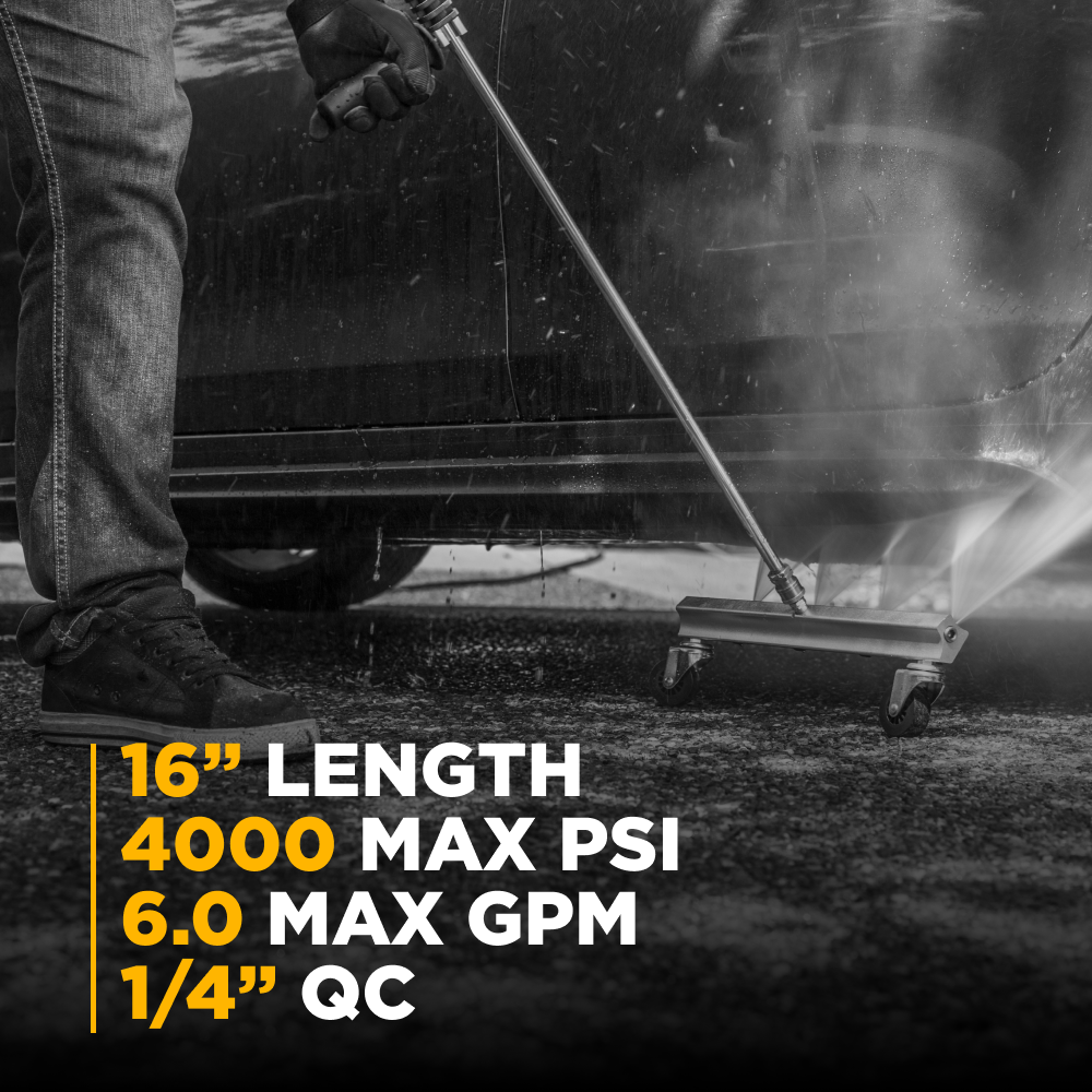 16" Under Car Pressure Washer Water Broom