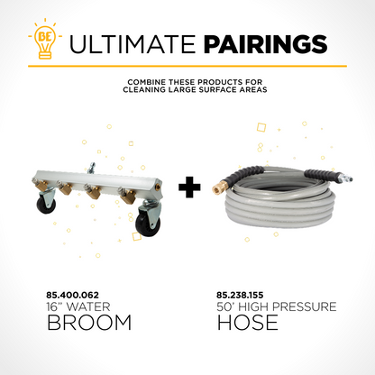 16" Under Car Pressure Washer Water Broom