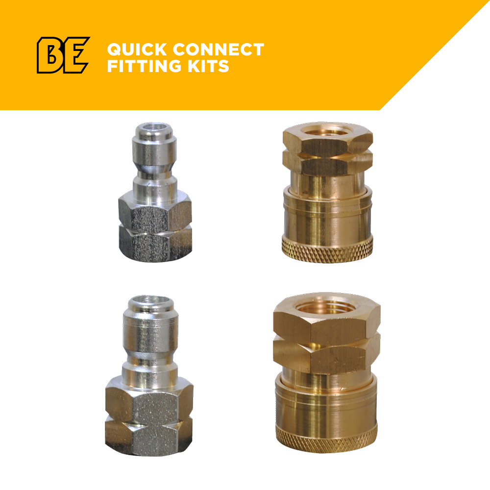 1/4" & 3/8" Quick Connect Coupler and Fitting Kit