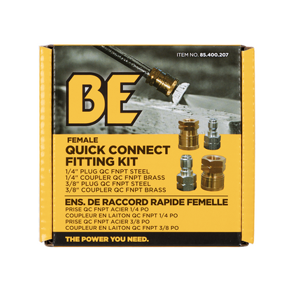 1/4" & 3/8" Quick Connect Coupler and Fitting Kit
