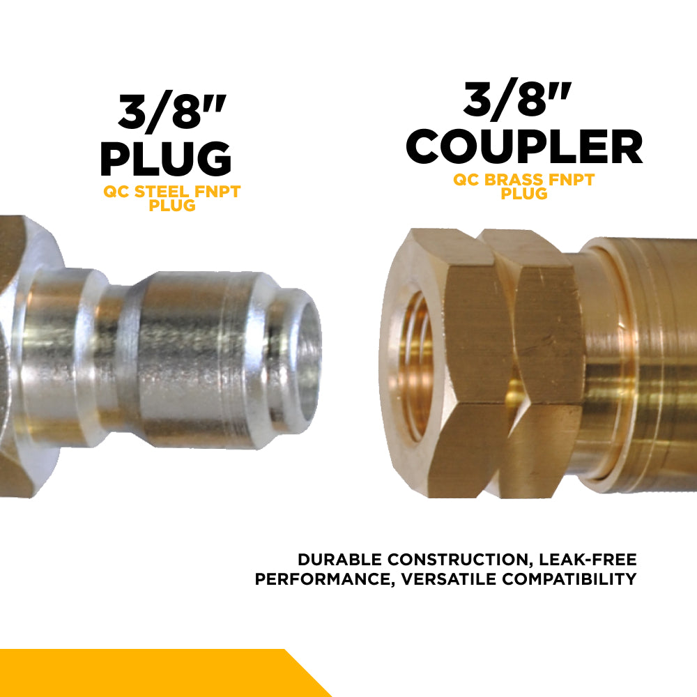 1/4" & 3/8" Female Quick Connect Coupler and Fitting Kit