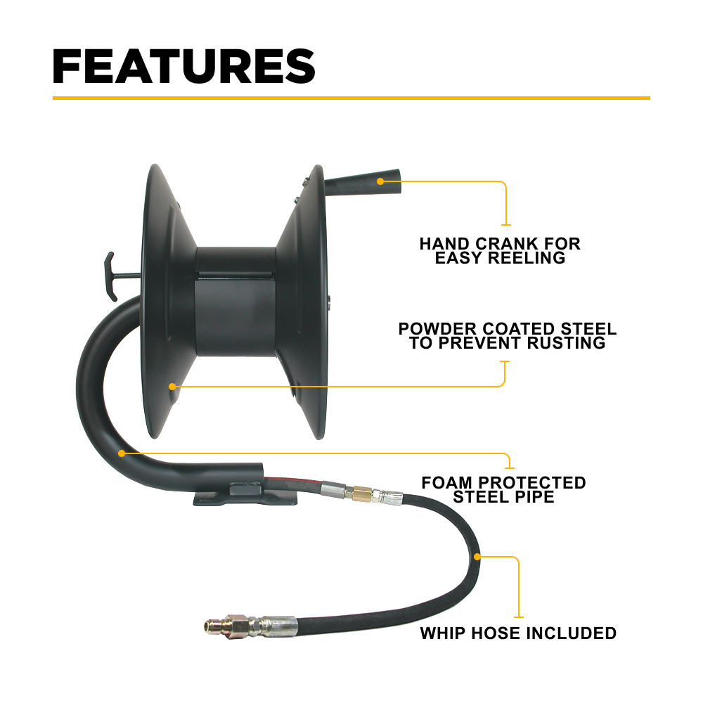100' High Pressure Hose Reel Kit