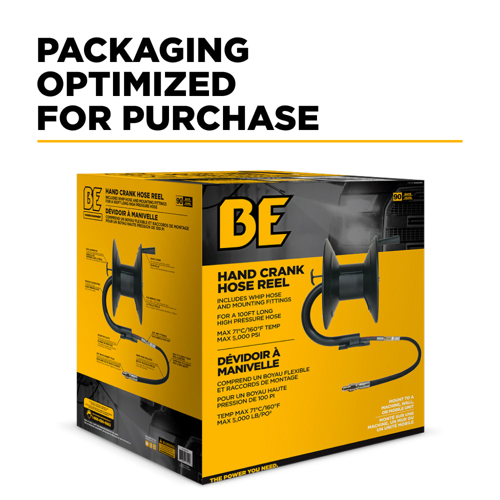 100' High Pressure Hose Reel Kit with Whip Hose