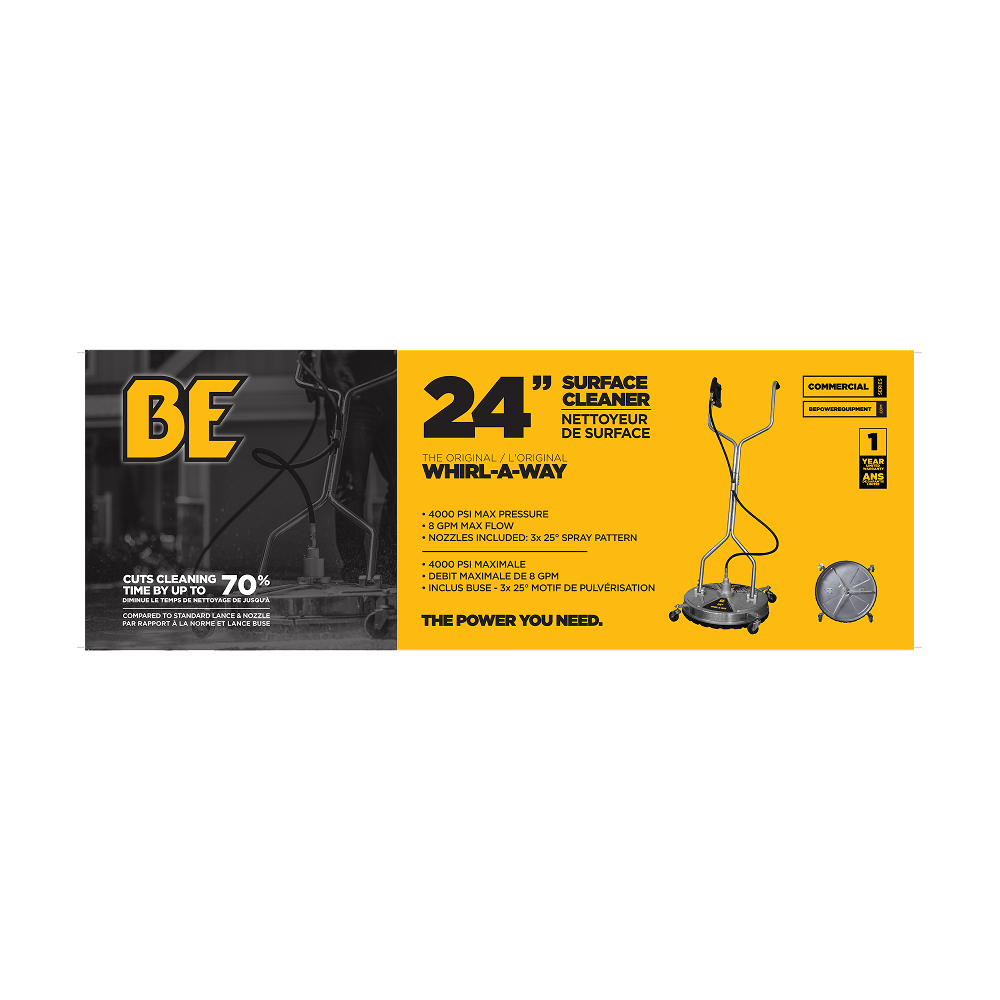 24" Whirl-A-Way Surface Cleaner