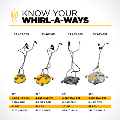 30" Whirl-A-Way Surface Cleaner