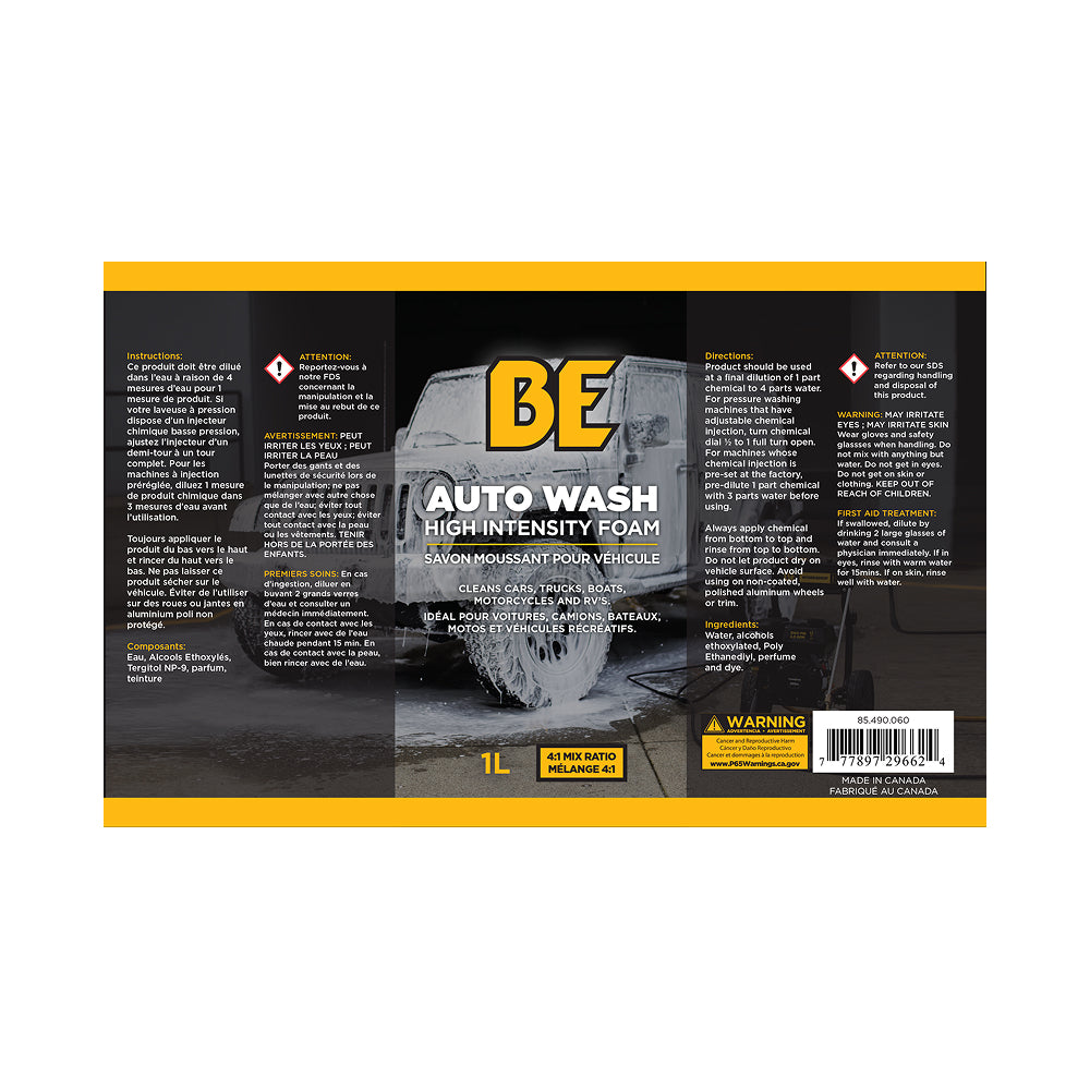 Pressure Washer Soap for Cars: High Foam Auto Wash 1L (12 Pack)