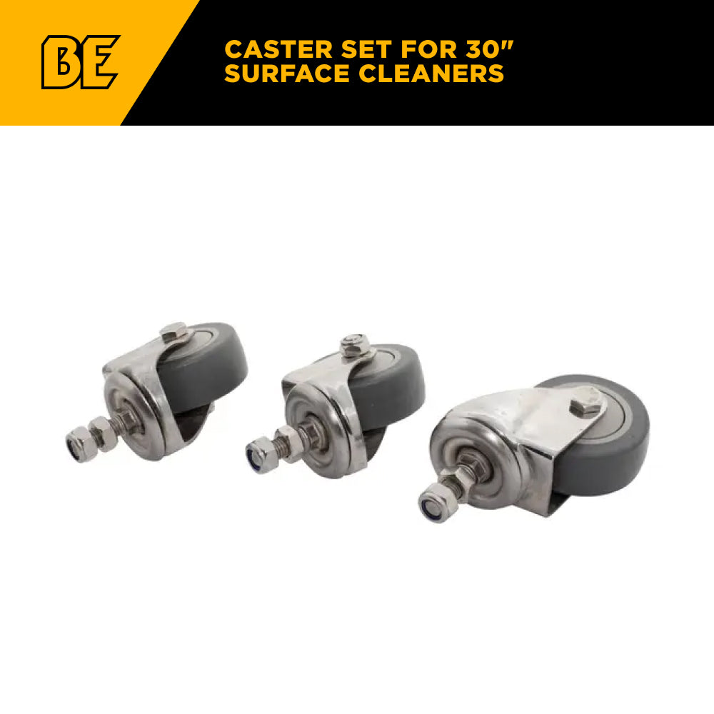 SET (4), CASTERS FOR 30" SS WAW