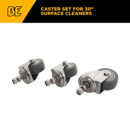 SET (4), CASTERS FOR 30" SS WAW