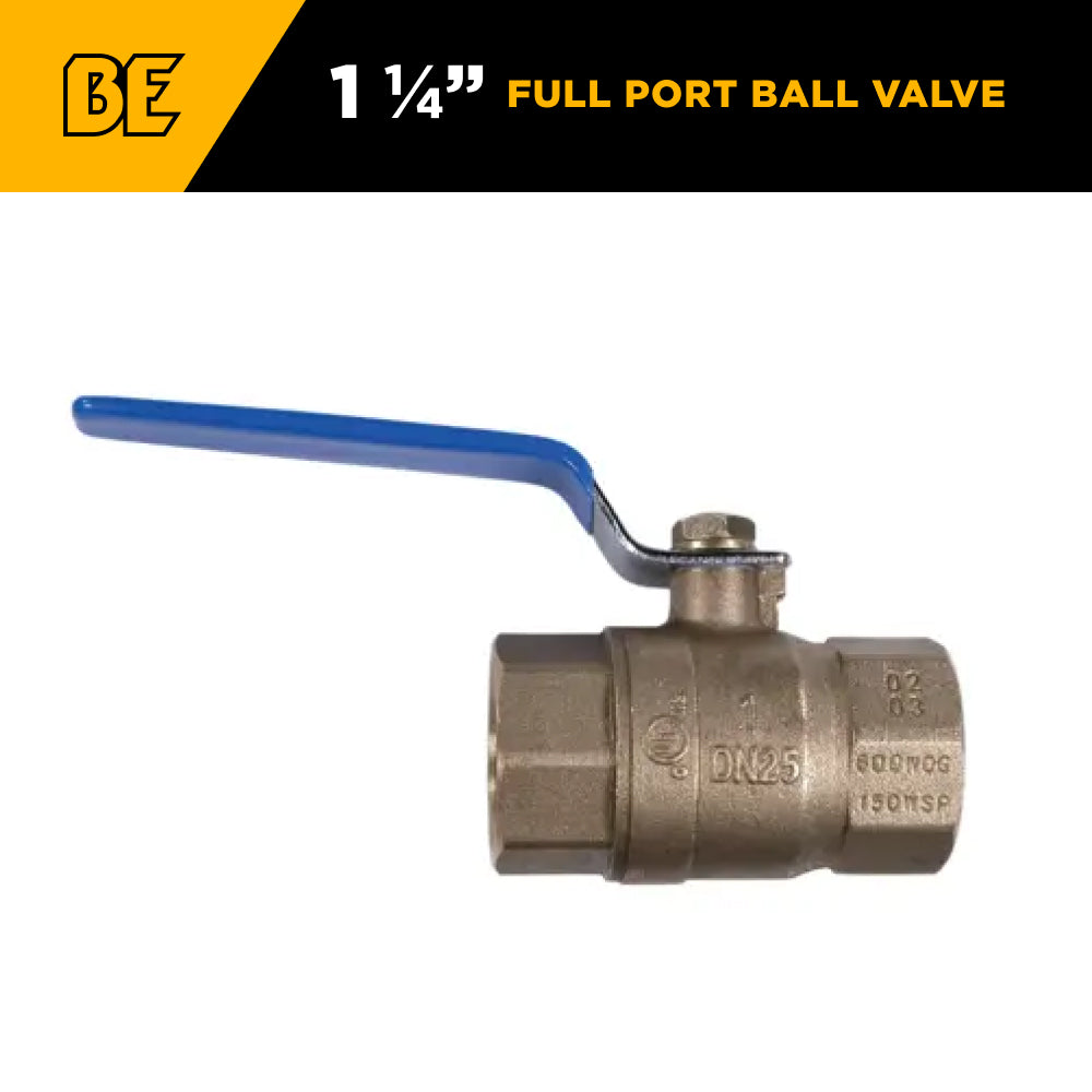 Robinet à boisseau sphérique à passage intégral de 1-1/4"