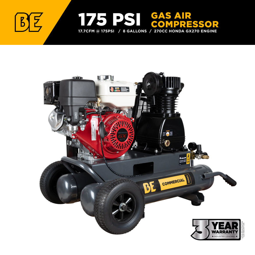 17.7 CFM @ 175 PSI Gas Air Compressor with Honda GX270 Engine - AC908HB2