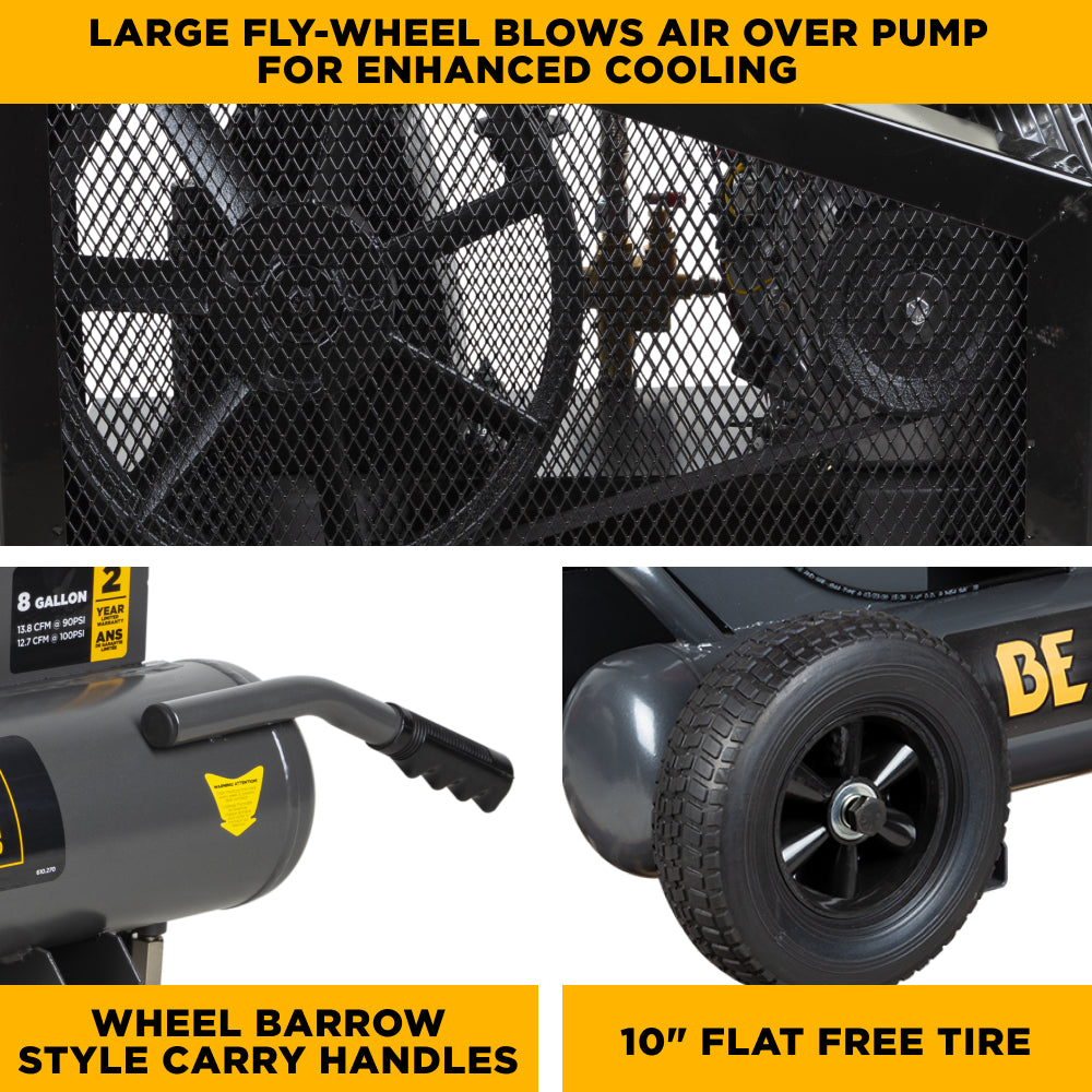17.7 CFM @ 175 PSI Gas Air Compressor with Honda GX270 Engine - AC908HB2