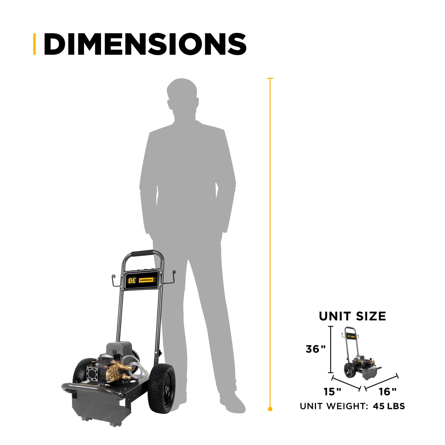 1,500 PSI - 3.0 GPM Electric Pressure Washer with Baldor Electric Motor and AR Triplex Pump