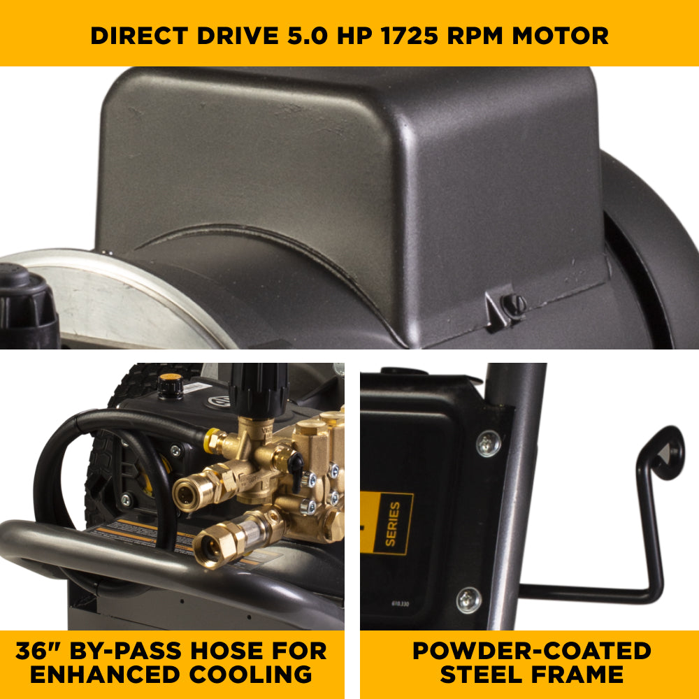 2,000 PSI 3.5 GPM 5.0 HP Electric Pressure Washer with Baldor Motor and AR Triplex Pump - B205E34A