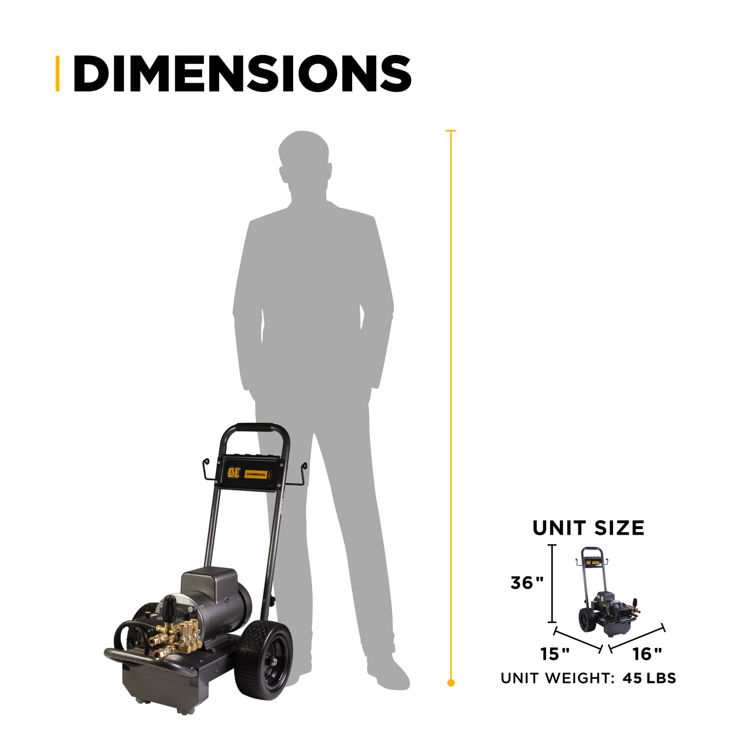 2,000 PSI - 3.5 GPM Electric Pressure Washer with Baldor Motor and AR Triplex Pump