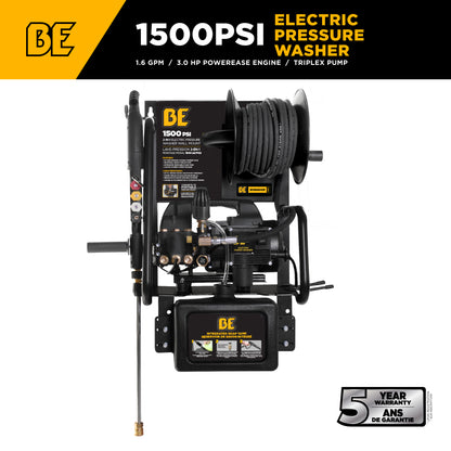 1,500 PSI 1.6 GPM 1.5 HP Electric Pressure Washer with Powerease Motor and Triplex Pump - P1515EPNW