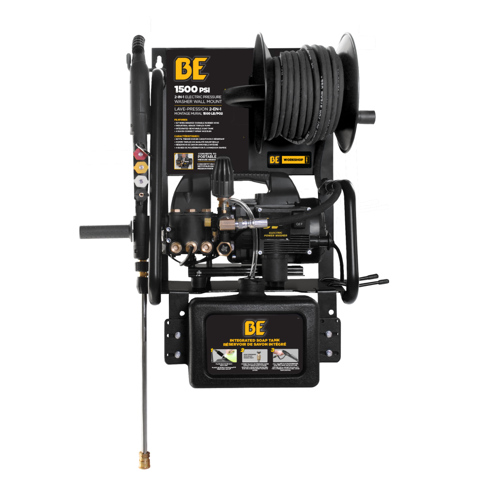 1,500 PSI - 1.6 GPM Electric Pressure Washer with Powerease Motor and Triplex Pump