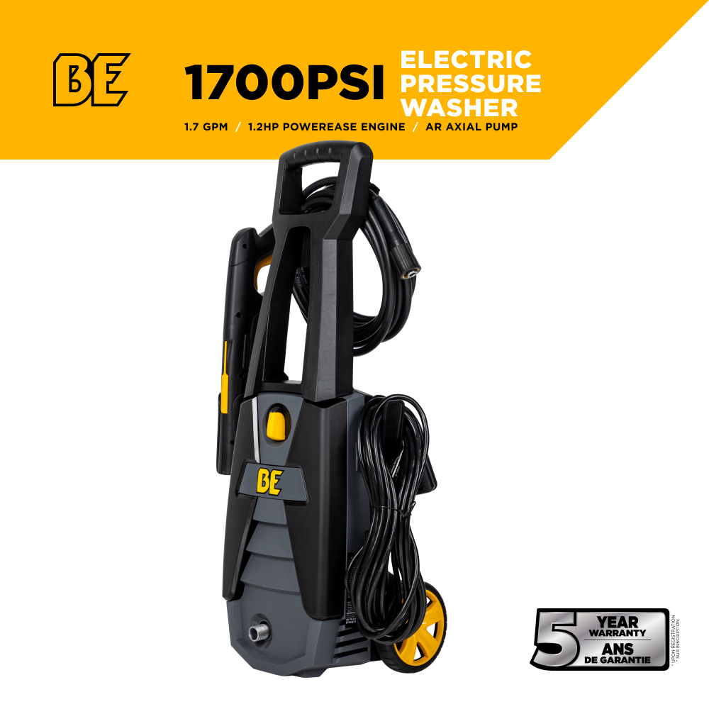 1,700 PSI 1.7 GPM Electric Pressure Washer with Powerease Motor and AR Axial Pump - P1715EN