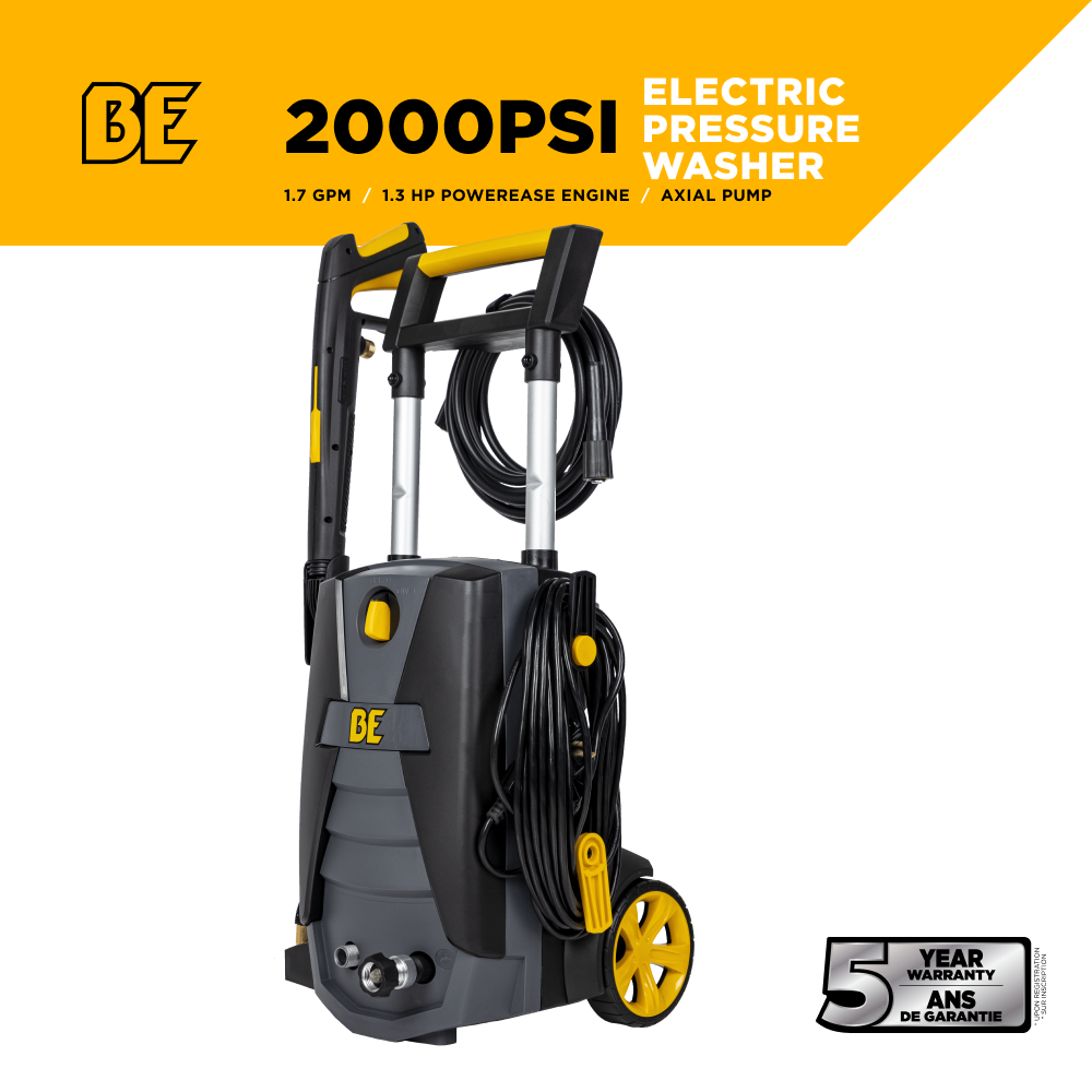 2,000 PSI 1.7 GPM Electric Pressure Washer with Powerease Motor and AR Axial Pump - P1915EN