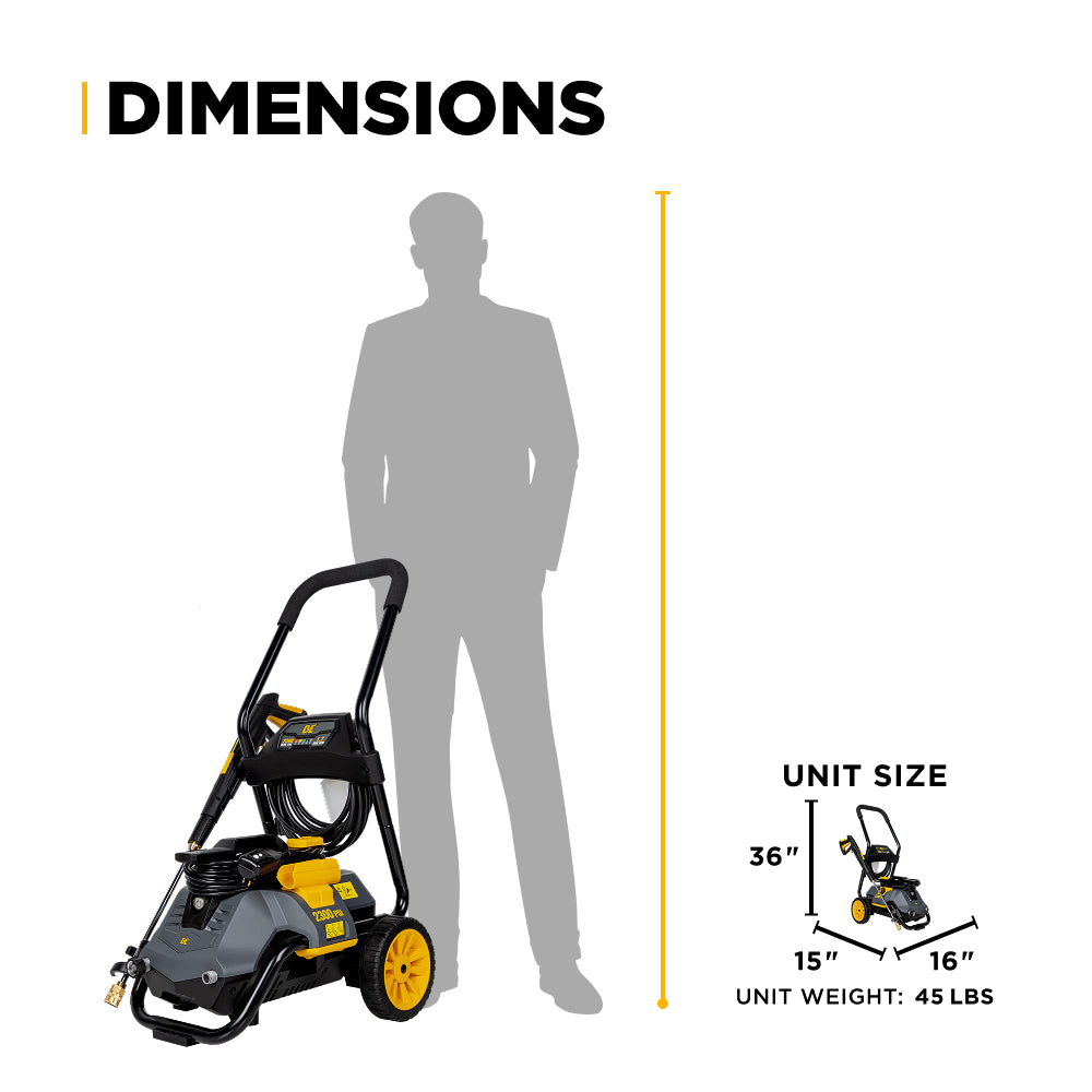 2,300 PSI 1.7 GPM Electric Pressure Washer with Powerease Motor and AR Axial Pump - P2314EN