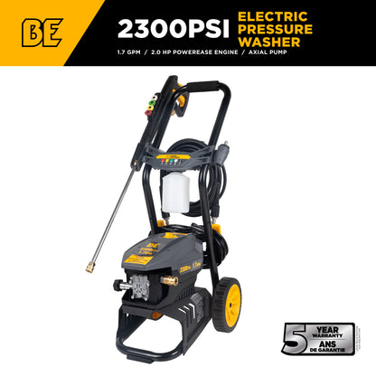 Nettoyeur haute pression électrique 2 300 PSI - 1,7 GPM avec pompe axiale AR