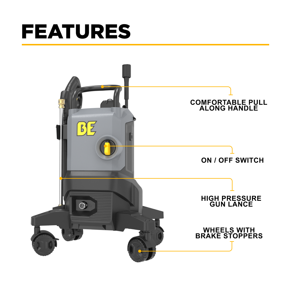 2,350 PSI 1.8 GPM Electric Pressure Washer