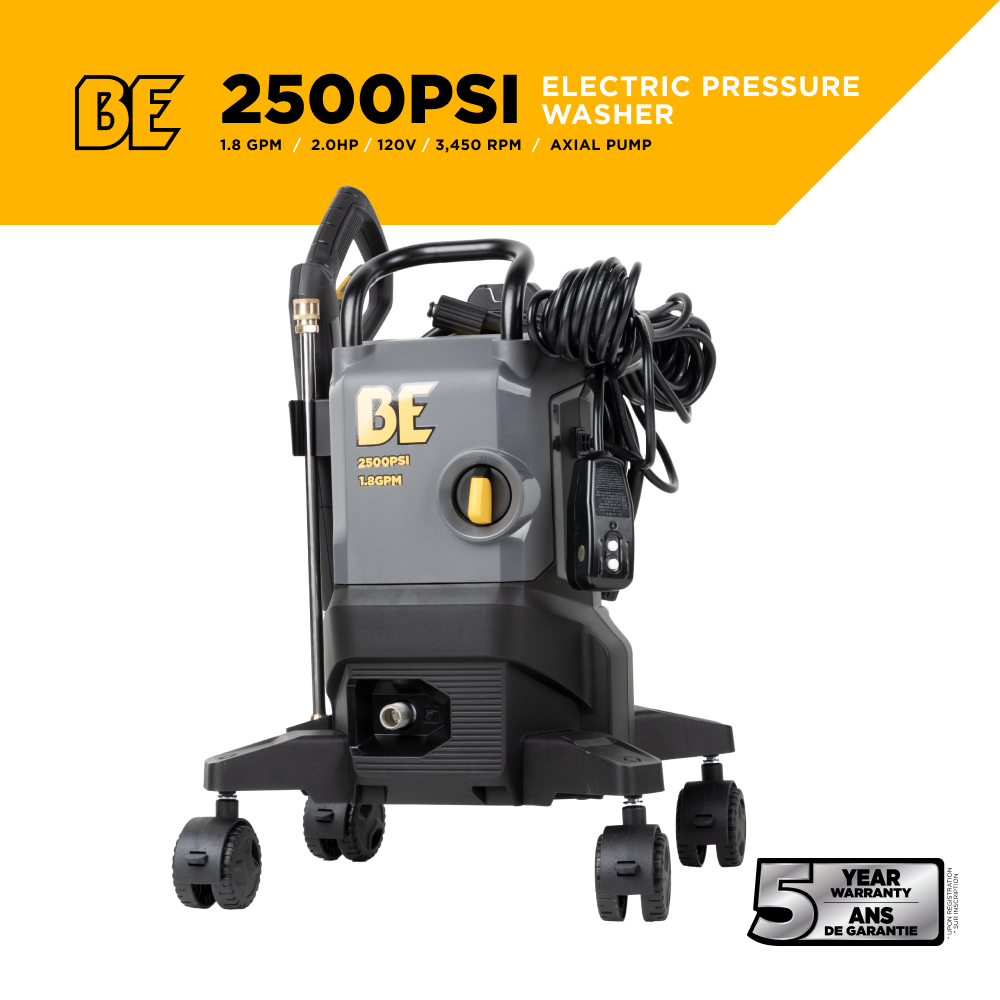 2,500 PSI 1.8 GPM Electric Pressure Washer