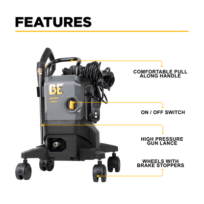 2,500 PSI 1.8 GPM Electric Pressure Washer