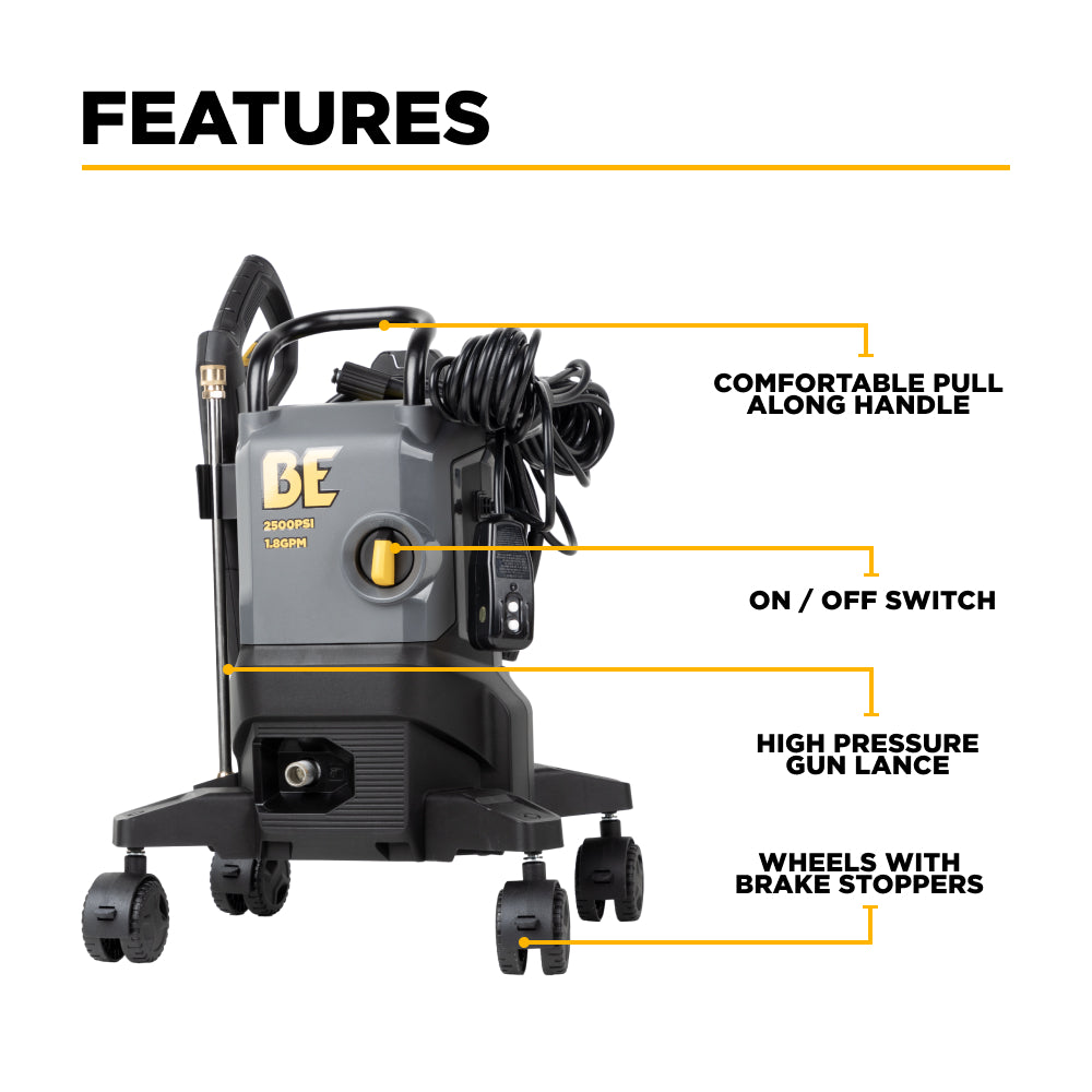 2,500 PSI 1.8 GPM Electric Pressure Washer - P2518EN