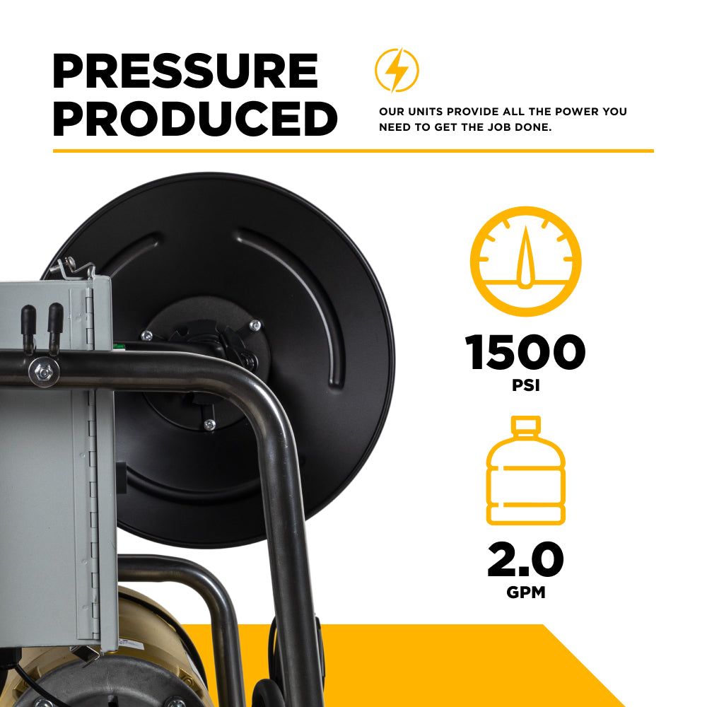 1,500 PSI 2.0 GPM 2.0 HP Wall Mount Electric Pressure Washer with a Baldor Motor and AR Triplex Pump - X-1520FW1ARH