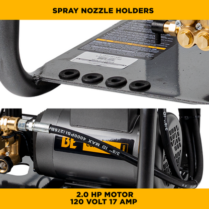 1,500 PSI 2.0 GPM 2.0 HP Wall Mount Electric Pressure Washer with a Baldor Motor and AR Triplex Pump - X-1520FW1ARH