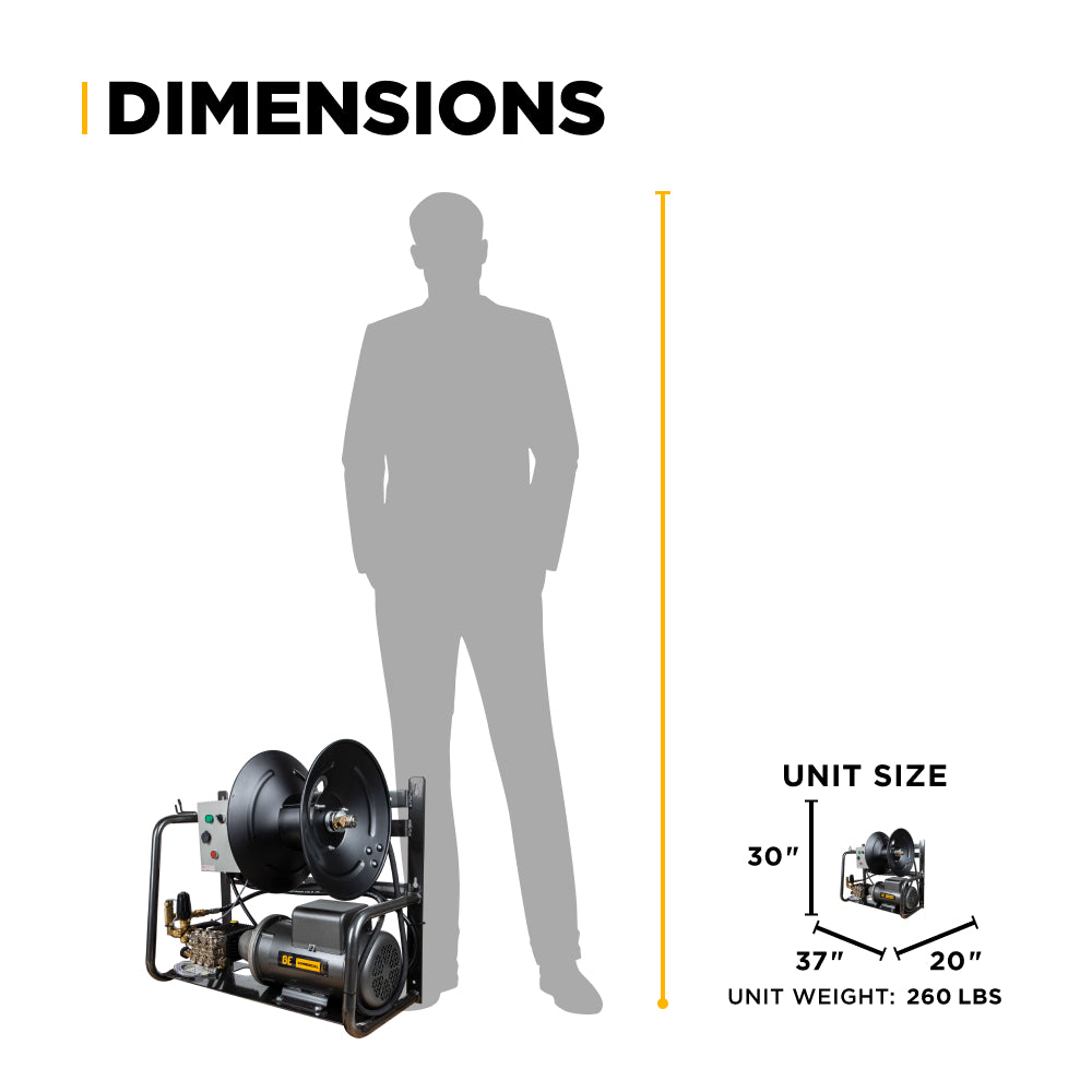 2,000 PSI 4.0 GPM 5.0 HP Electric Pressure Washer with Baldor Motor and General Triplex Pump - X-2050FW3GENHT2