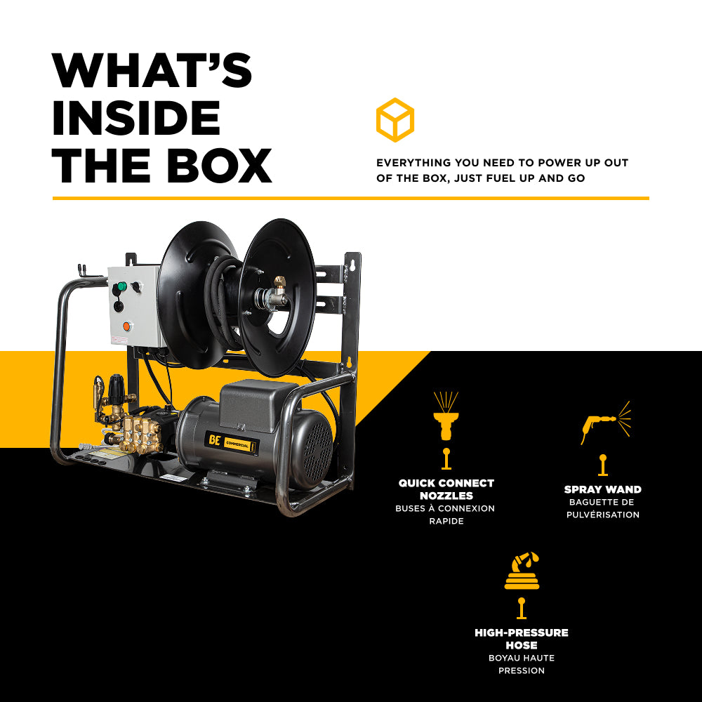 2,000 PSI 4.0 GPM 5.0 HP Electric Pressure Washer with Baldor Motor and General Triplex Pump - X-2050FW3GENHT2