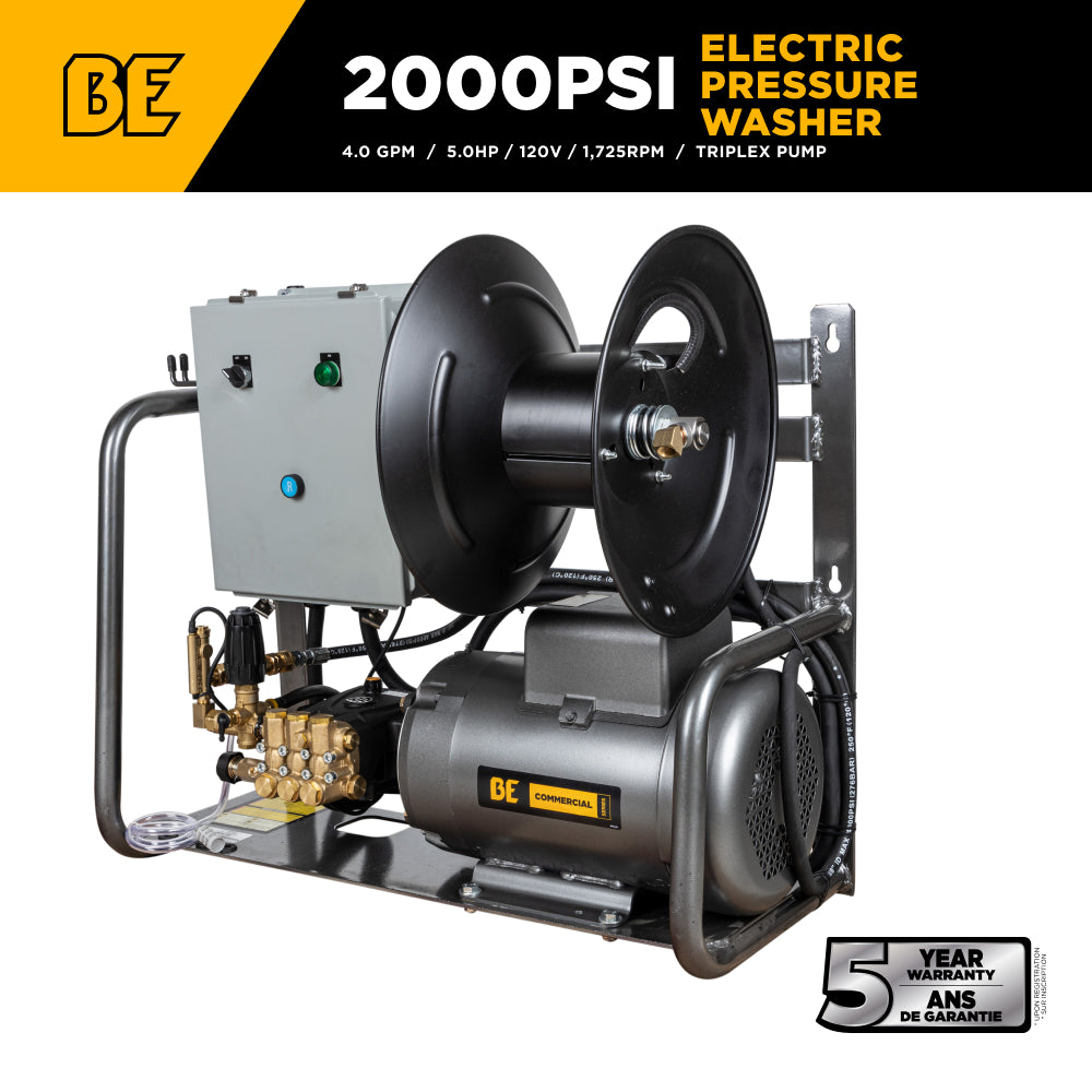 3,000 PSI 4.0 GPM 7.5 HP Electric Pressure Washer with Baldor Motor and AR Triplex Pump - X-2775FW1A