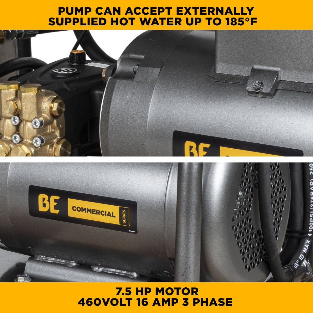 3,000 PSI 4.0 GPM 7.5 HP Electric Pressure Washer with 7.5 HP - 3 Phase Baldor Motor and General Triplex Pump - X-2775FW3GENHT2