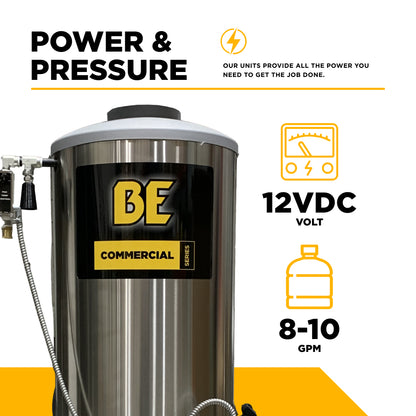 CALENTADOR VERTICAL DE ACEITE, 8-10 GPM, 12 VCC, ACERO INOXIDABLE