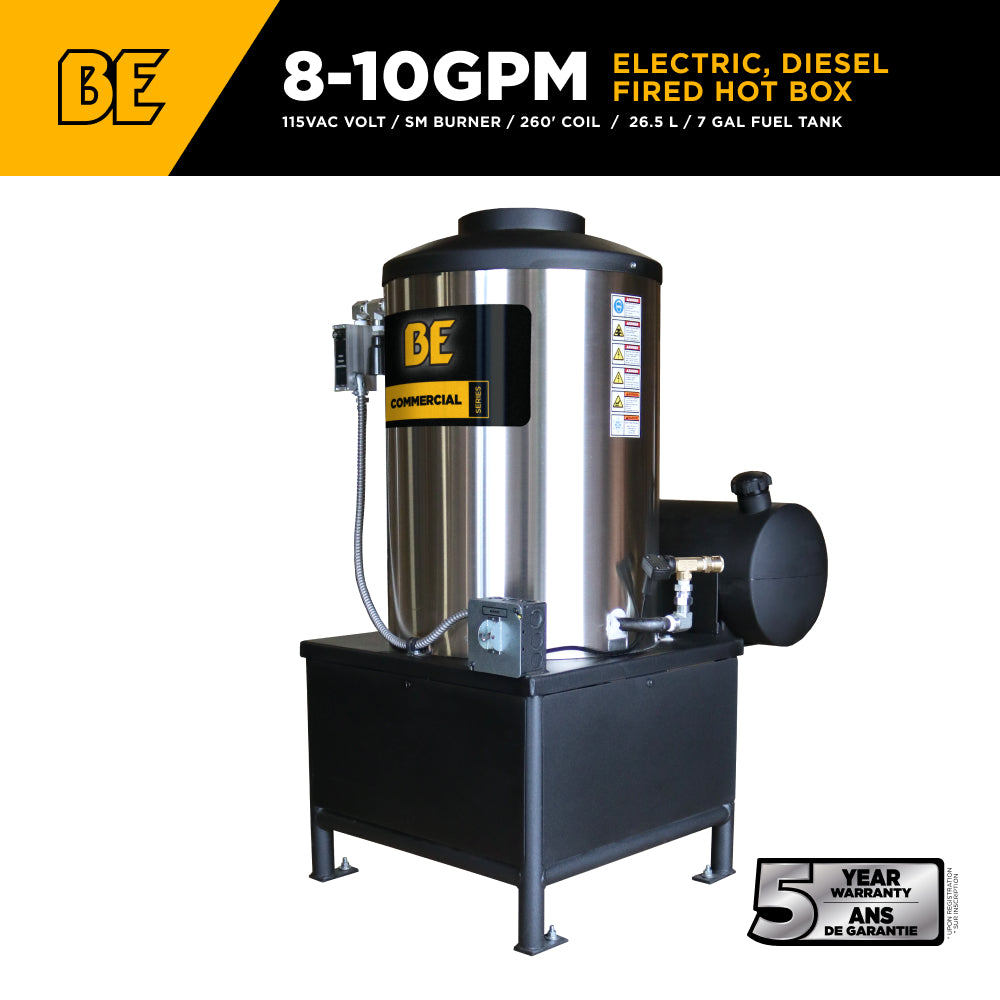 115 volt, 8-10 GPM Diesel Fired Hot Box - 99115V – BE Power Equipment