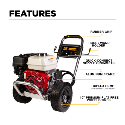 3100PSI 3.1GPM Cold Water Gas Pressure Washer - B3165HAAS