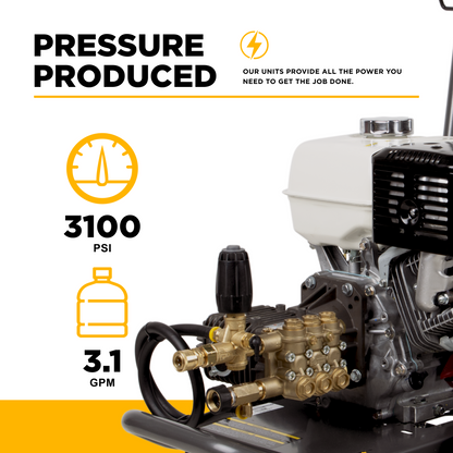 3100PSI 3.1GPM Cold Water Gas Pressure Washer - B3165HACS