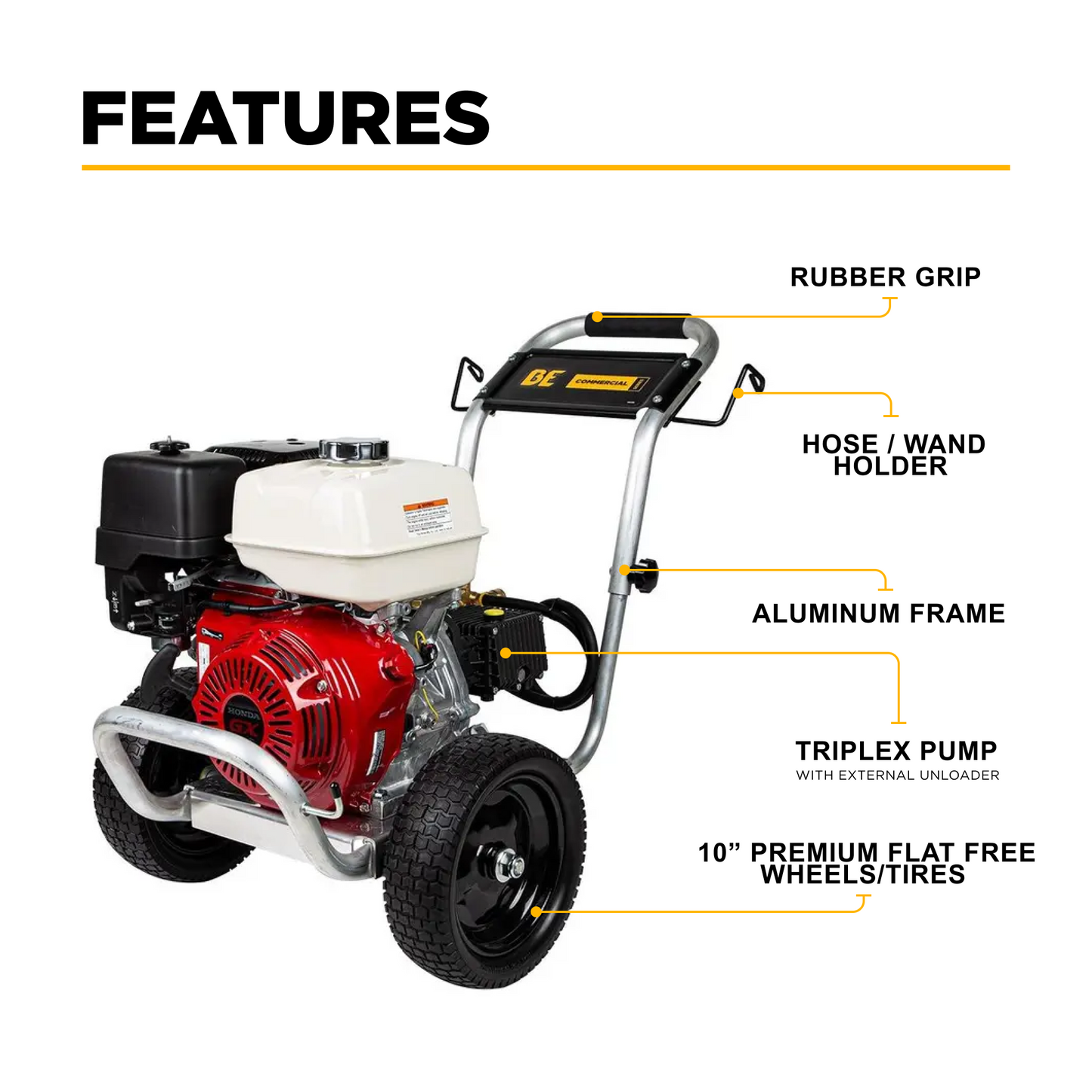 3100PSI 3.1GPM Cold Water Gas Pressure Washer - B3165HAGS