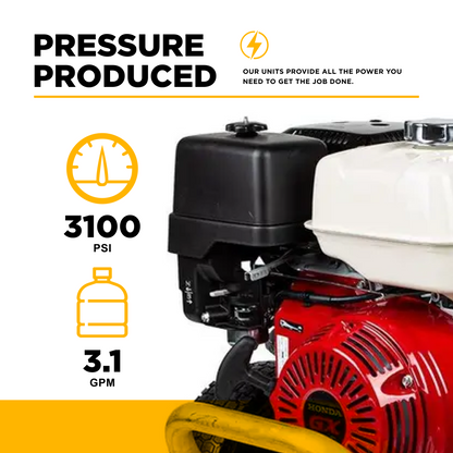 3100PSI 3.1GPM Cold Water Gas Pressure Washer - B3165HAGS