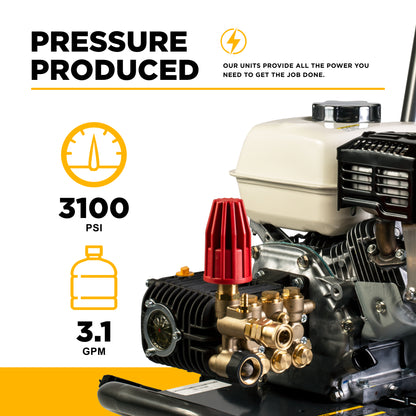 3100PSI 3.1 GPM Cold Water Gas Pressure Washer - B3165HC