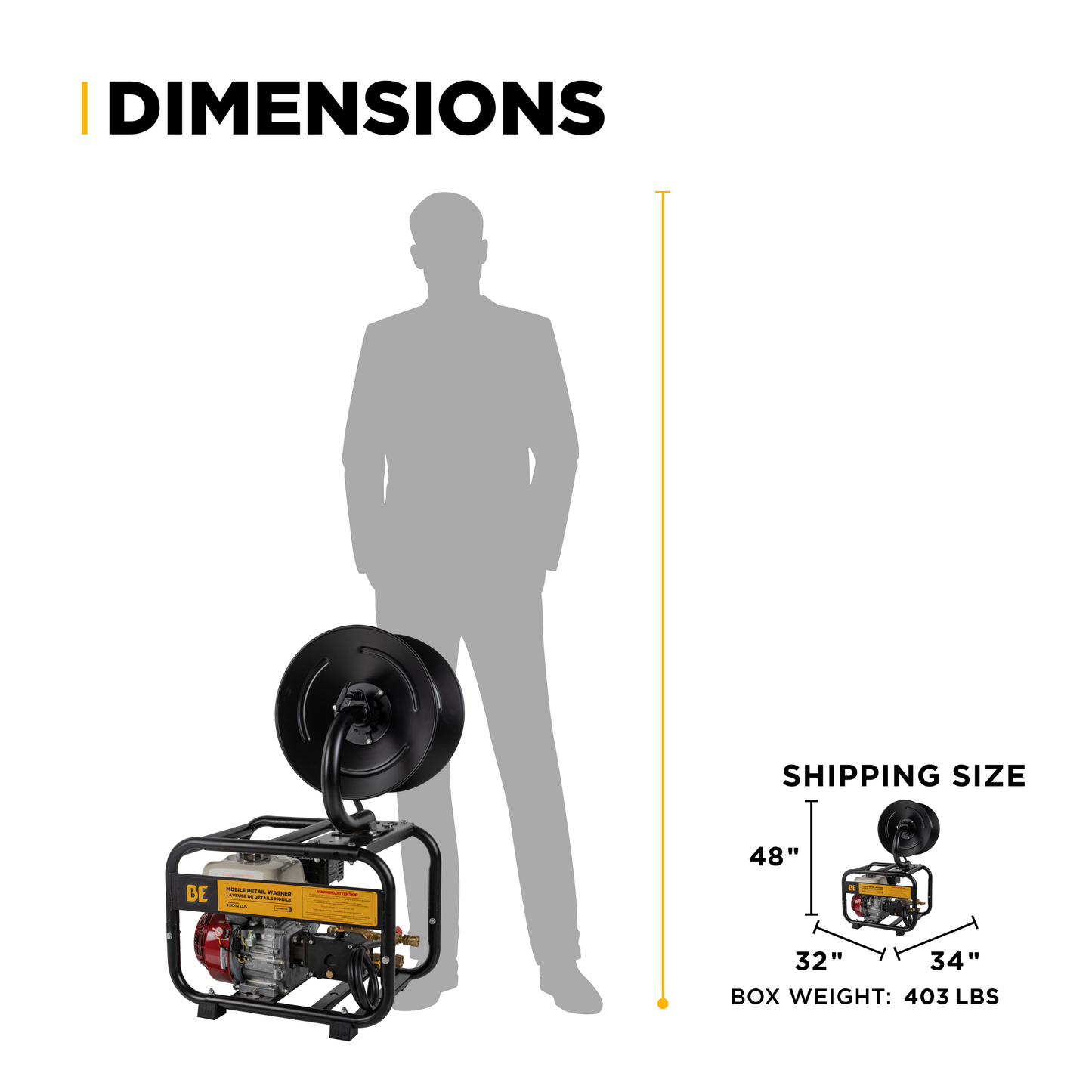 3100PSI 3.1 GPM Cold Water Gas Pressure Washer - B3165HRAS